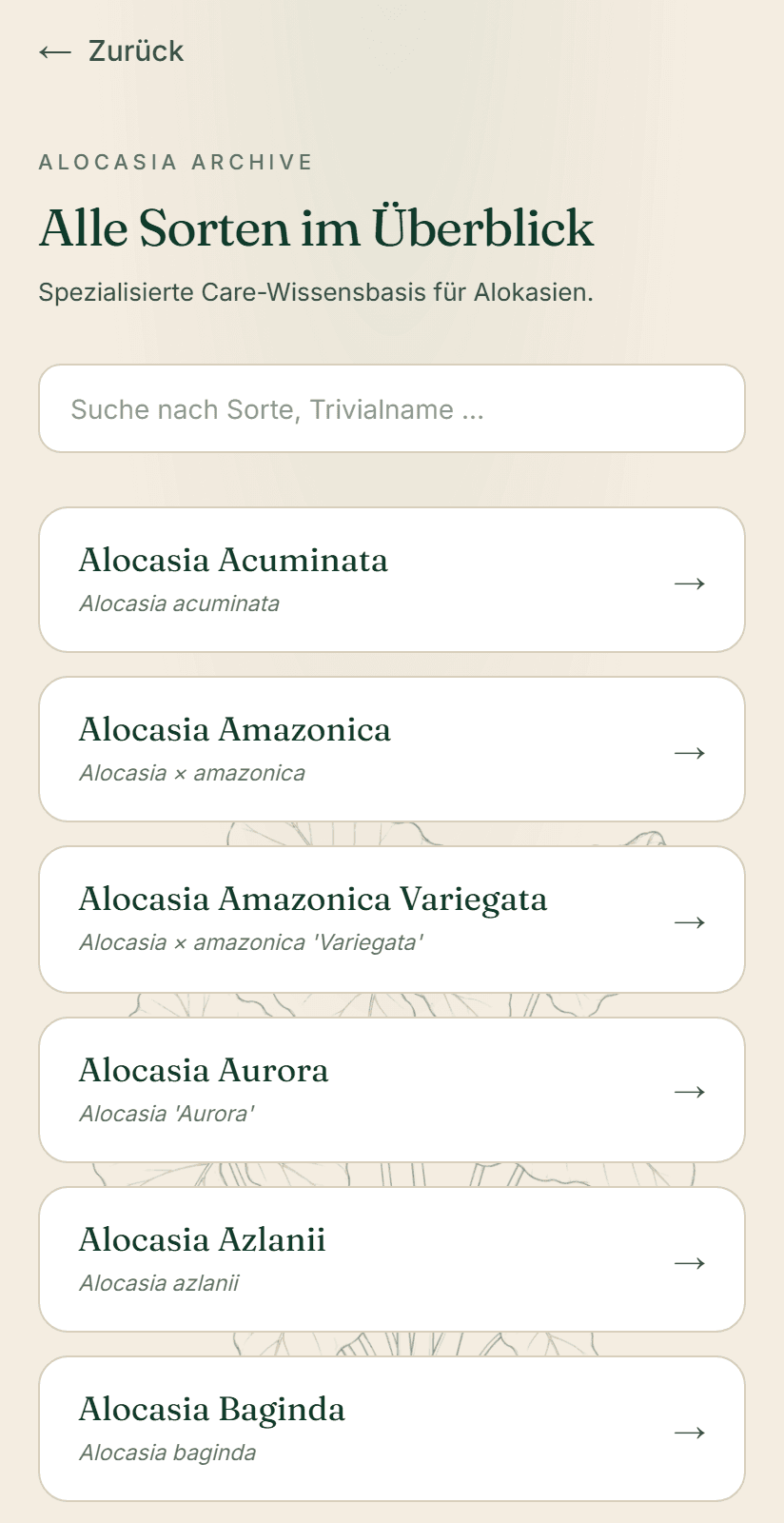 Sorten-Wissen im Archiv